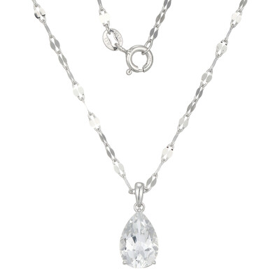 Collana in argento con Topazio Bianco