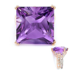 Anello in argento con Ametista (Gems en Vogue)