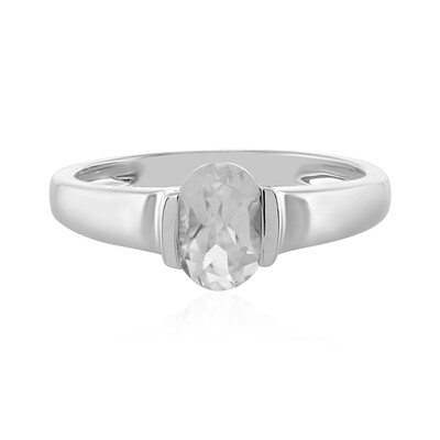 Anello in argento con Topazio Bianco