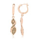 Orecchini placcati in oro con Diamante Fancy