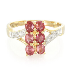 Anello in oro con Zaffiro Padparadscha (non riscaldato) (AMAYANI)