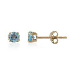 Orecchini in oro con Topazio Blu Svizzero