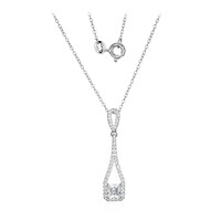 Collana in argento con Topazio Bianco