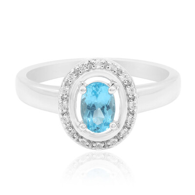 Anello in argento con Apatite Diego Suarez