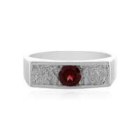 Anello da uomo in argento con Rodolite