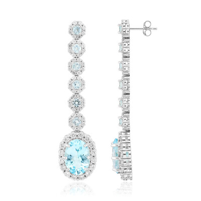 Orecchini in argento con Topazio Blu Cielo