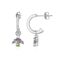 Orecchini in argento con Ametista Rose de France