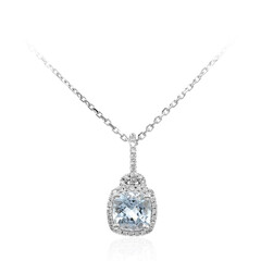 Collana in oro con Acquamarina Brasiliana AAA