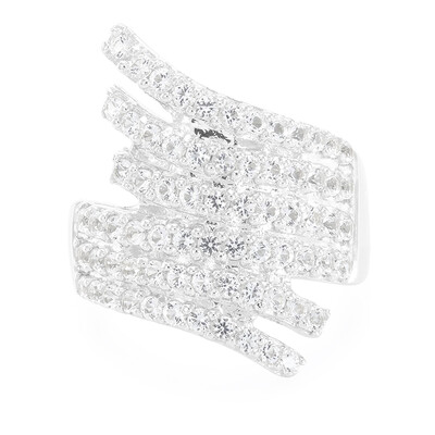 Anello in argento con Topazio Bianco