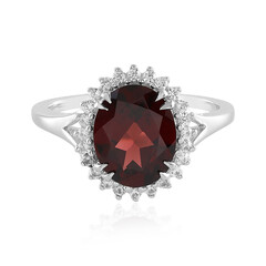 Anello in argento con Granato Mozambico