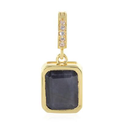 Ciondolo in argento con Zaffiro Color Antracite