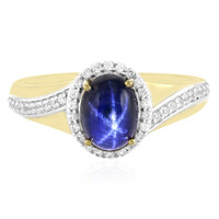 Anello in argento con Zaffiro Stellato Blu