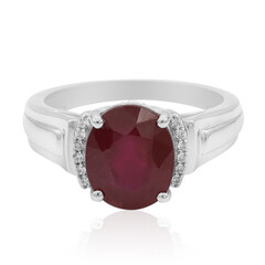 Anello in argento con Rubino del Madagascar