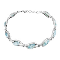 Bracciale in argento con Larimar