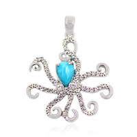 Ciondolo in argento con Turchese Kingman Mohave Blu