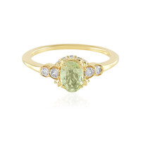 Anello in argento con Granato Menta Merelani