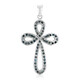 Ciondolo placcato in platino con Diamante Fancy