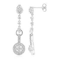 Orecchini in argento con Topazio Bianco