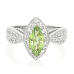 Anello in argento con Topazio Kiwi