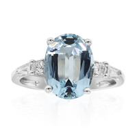Anello in oro con Acquamarina Brasiliana AAA (CIRARI)