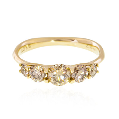 Anello in oro con Diamante Champagne d'Argyle SI2 (de Melo)