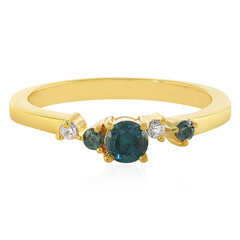 Anello in argento con Diamante Blu I3