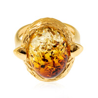 Anello in argento con Ambra Baltica