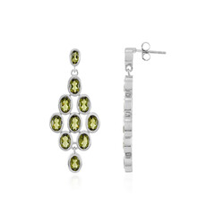 Orecchini in argento con Moldavite
