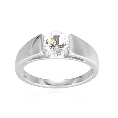 Anello in argento con Topazio Bianco