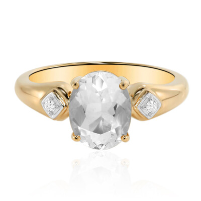 Anello in oro con Opale Ialite del Messico