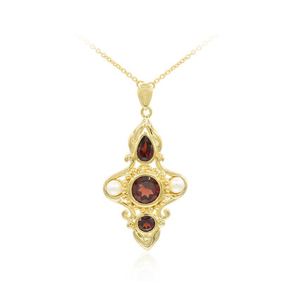 Collana in argento con Granato Mozambico