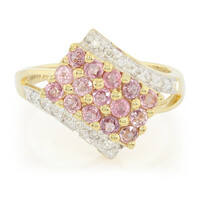 Anello in oro con Zaffiro Padparadscha (non riscaldato) (AMAYANI)