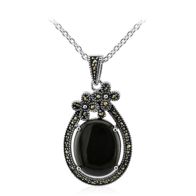 Collana in argento con Onice Nero