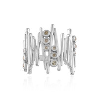 Anello in argento con Diamante Champagne I2 (de Melo)