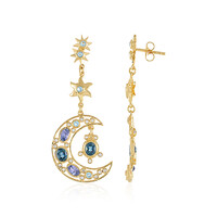 Orecchini in argento con Topazio Blu Londra