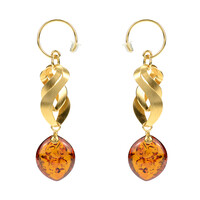 Orecchini in argento con Ambra Baltica