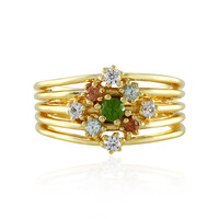 Anello in argento con Zircone Ceylon Verde