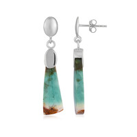 Orecchini in argento con Gemma Silicea (Bali Barong)