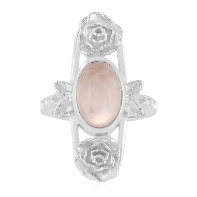 Anello in argento con Quarzo Rosa