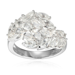 Anello in argento con Topazio Bianco