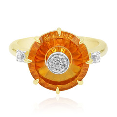 Anello in oro con Quarzo Arancione (Glenn Lehrer)