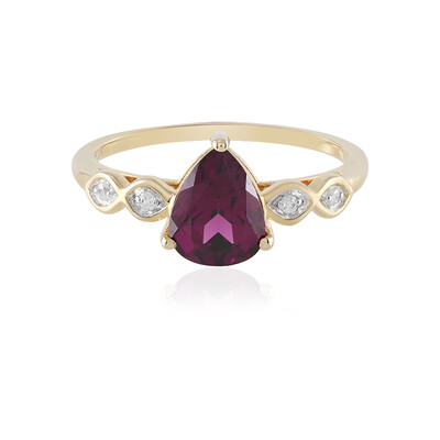 Anello in oro con Granato Magenta