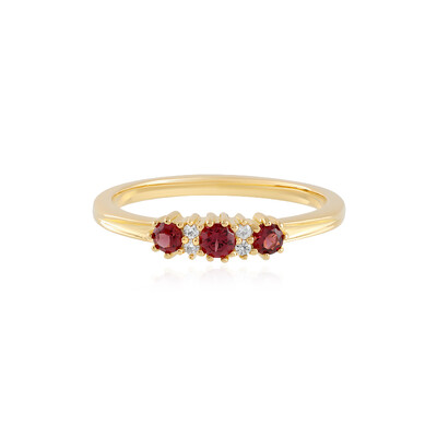 Anello in argento con Spinello Rosso