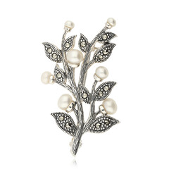 Spilla in argento con Marcassite