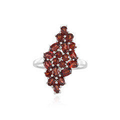 Anello in argento con Granato Mozambico