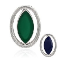 Ciondolo in argento con Calcedonio Verde