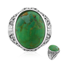 Anello in argento con Turchese Kingman Mohave Verde (Art of Nature)