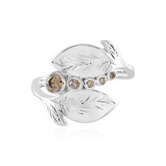 Anello in argento con Diamante Champagne I3 (de Melo)