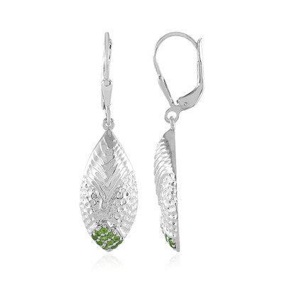 Orecchini in argento con Diopside Russo (SAELOCANA)