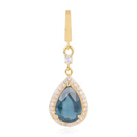Ciondolo in argento con Cianite Blu Foglia di Tè